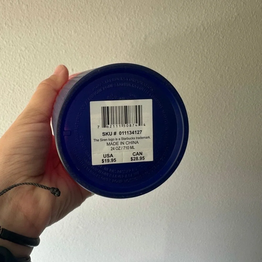 Starbucks Starbucks 24oz Venti Tumbler‎ Pink Blue Gradient Grid Summer 2022